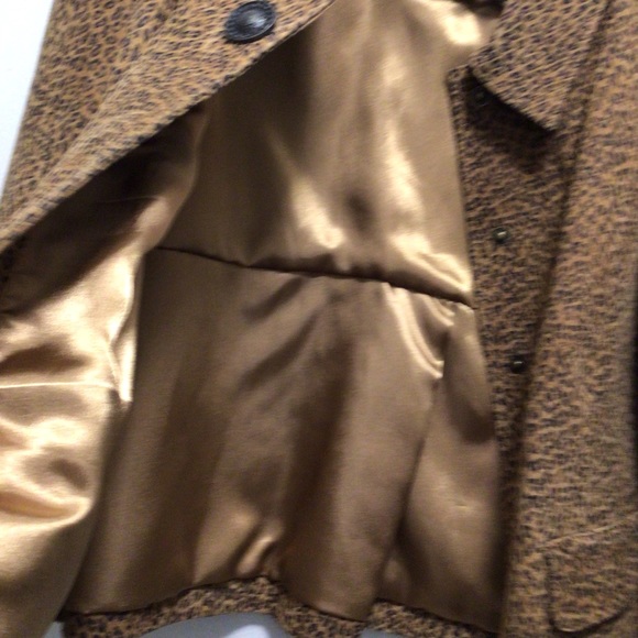 LAL live a little cheetah print 3/4 cuff sleeves 100% leather, pXL, jacket. - Picture 5 of 8